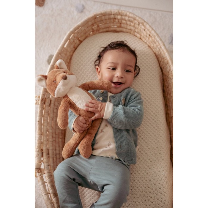Pantaloni din bumbac organic - Stone Blue - Forest Friends - Little Dutch