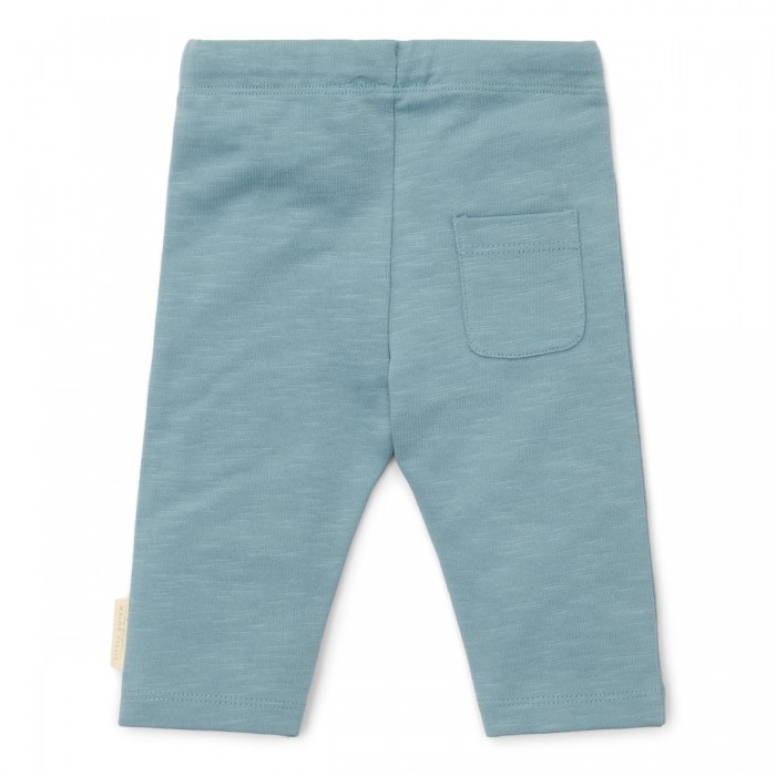 Pantaloni din bumbac organic - Stone Blue - Forest Friends - Little Dutch