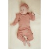 Salopeta cu maneca lunga din bumbac organic - Pink Blush - Fairy Garden - Little Dutch