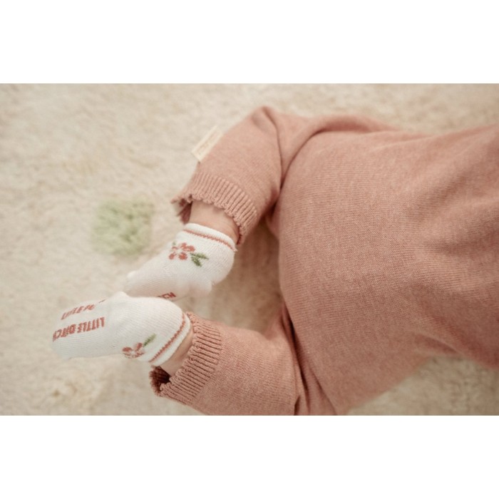 Salopeta pantaloni din bumbac organic - Fairy Pink - Fairy Garden - Little Dutch