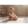 Salopeta pantaloni din bumbac organic - Fairy Pink - Fairy Garden - Little Dutch