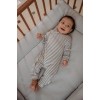 Salopeta cu maneca lunga din bumbac organic - Blue Stripe - Forest Friends - Little Dutch
