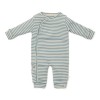 Salopeta cu maneca lunga din bumbac organic - Blue Stripe - Forest Friends - Little Dutch