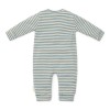 Salopeta cu maneca lunga din bumbac organic - Blue Stripe - Forest Friends - Little Dutch