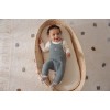Salopeta pantalon din bumbac organic - Baby Blue - Forest Friends - Little Dutch