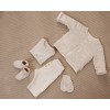 Bluza cu maneca lunga  din bumbac organic - Sand -  Newborn Naturals - Little Dutch