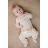 Bluza cu maneca lunga  din bumbac organic - Sand -  Newborn Naturals - Little Dutch