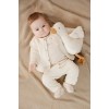 Bluza cu maneca lunga  din bumbac organic - Sand -  Newborn Naturals - Little Dutch