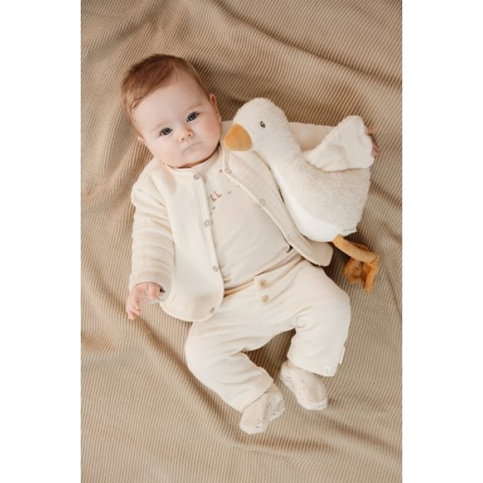 Bluza cu maneca lunga  din bumbac organic - Sand -  Newborn Naturals - Little Dutch
