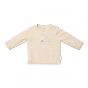 Bluza cu maneca lunga  din bumbac organic - Sand -  Newborn Naturals - Little Dutch Bluza cu maneca lunga  din bumbac organic - Sand -  Newborn Naturals - Little Dutch