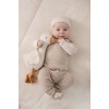 Bluza cu maneca lunga din bumbac organic - Soft Beige Stripe - Newborn Naturals - Little Dutch