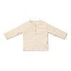 Bluza cu maneca lunga din bumbac organic - Soft Beige Stripe - Newborn Naturals - Little Dutch