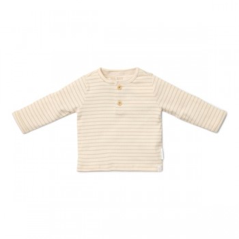 Bluza cu maneca lunga din bumbac organic - Soft Beige Stripe - Newborn Naturals - Little Dutch Bluza cu maneca lunga din bumbac organic - Soft Beige Stripe - Newborn Naturals - Little Dutch