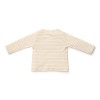 Bluza cu maneca lunga din bumbac organic - Soft Beige Stripe - Newborn Naturals - Little Dutch