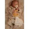 Cardigan petrecut din tricot de bumbac organic - Soft Beige Melee - Newborn Naturals - Little Dutch