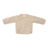 Cardigan petrecut din tricot de bumbac organic - Soft Beige Melee - Newborn Naturals - Little Dutch