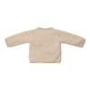 Cardigan petrecut din tricot de bumbac organic - Soft Beige Melee - Newborn Naturals - Little Dutch