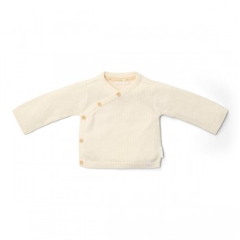 Cardigan petrecut din tricot de bumbac organic - Off White - Newborn Naturals - Little Dutch Cardigan petrecut din tricot de bumbac organic - Off White - Newborn Naturals - Little Dutch