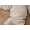 Cardigan petrecut din tricot de bumbac organic - Off White - Newborn Naturals - Little Dutch