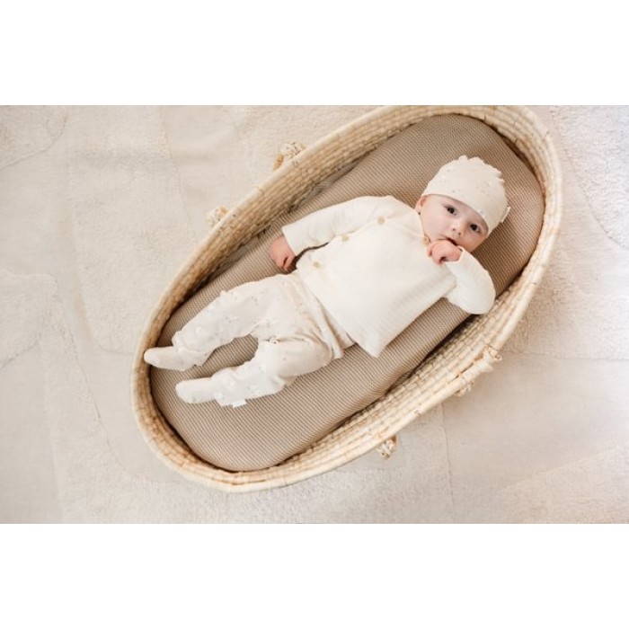 Pantaloni din bumbac organic - Little Goose - Newborn Naturals - Little Dutch
