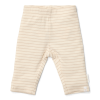Pantaloni din bumbac organic - Soft Beige Stripe - Newborn Naturals - Little Dutch