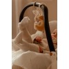 Pantaloni tricotati din bumbac organic - Soft Beige Melee - Newborn Naturals - Little Dutch