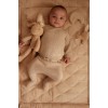 Pantaloni tricotati din bumbac organic - Soft Beige Melee - Newborn Naturals - Little Dutch