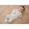 Pantaloni tricotati din bumbac organic - Off White - Newborn Naturals - Little Dutch