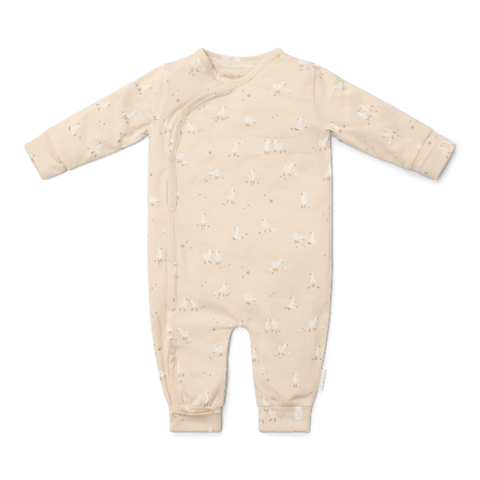 Salopeta din bumbac organic pentru bebelusi - Little Goose - Newborn Naturals - Little Dutch