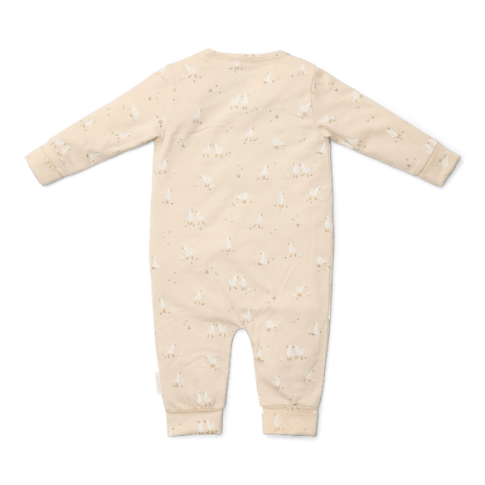Salopeta din bumbac organic pentru bebelusi - Little Goose - Newborn Naturals - Little Dutch