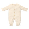 Salopeta din bumbac organic pentru bebelusi - Creme - Newborn Naturals - Little Dutch