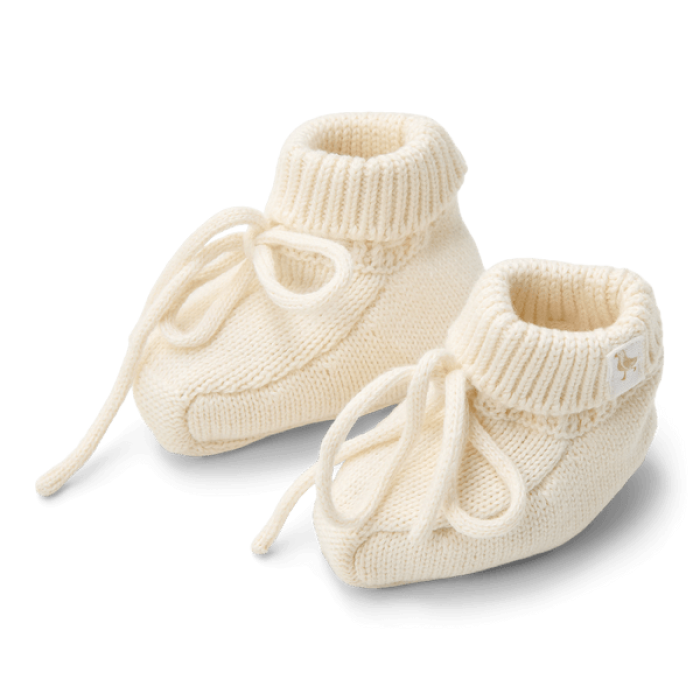 Botosei din bumbac organic - Off White - Newborn Naturals - Little Dutch