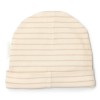 Caciulita din bumbac organic - Soft Beige Stripe - Newborn Naturals - Little Dutch
