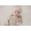 Caciulita din bumbac organic - Soft Beige Stripe - Newborn Naturals - Little Dutch