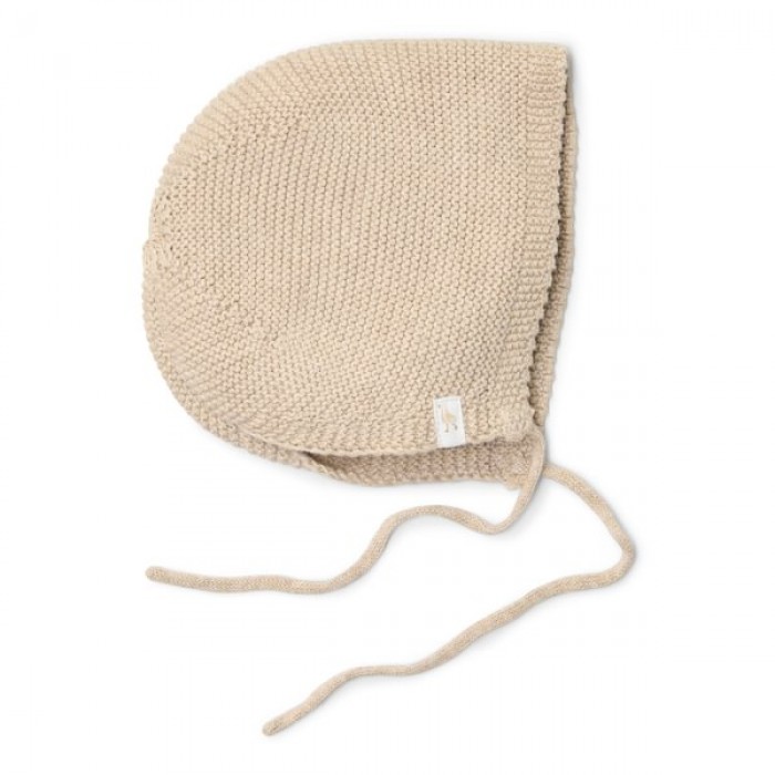Caciulita din bumbac organic - Soft Beige Melee - Newborn Naturals - Little Dutch