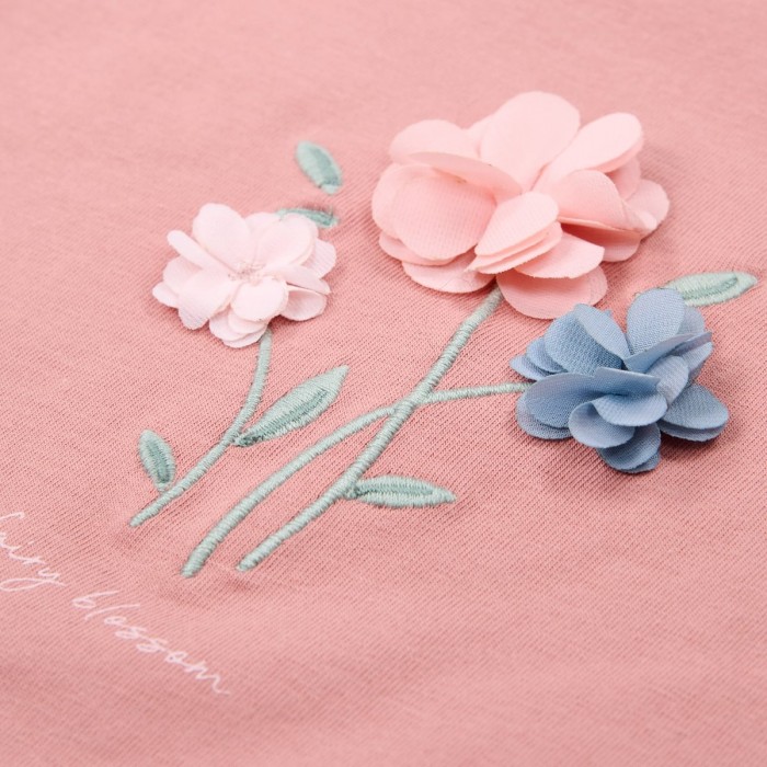 Tricou din bumbac organic - Pink Blush - Little Dutch