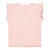 Tricou din bumbac organic cu volanase - Fairy Pink - Bloom - Little Dutch