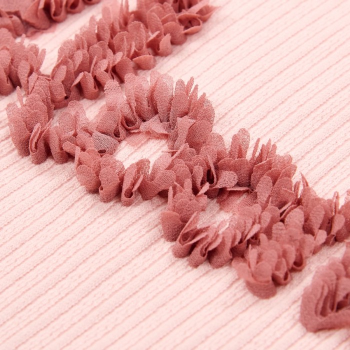 Tricou din bumbac organic cu volanase - Fairy Pink - Bloom - Little Dutch