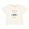 Tricou din bumbac organic - Creme - It's a Good Day - Little Dutch