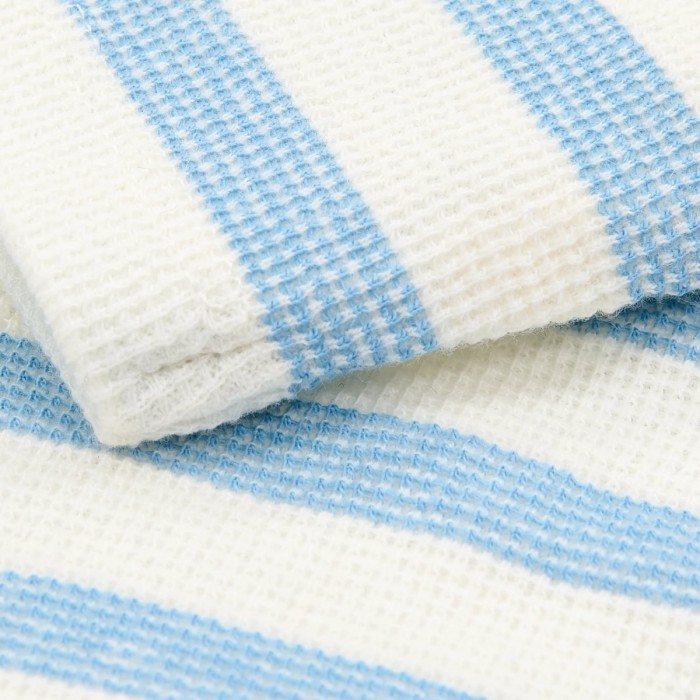 Bluza din bumbac organic - Steel Blue stripe - Little Dutch