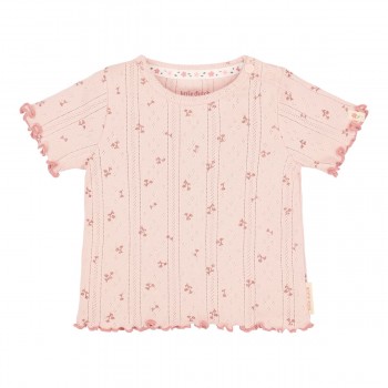 Tricou  din bumbac organic - Pink Fairy Flowers - Little Dutch