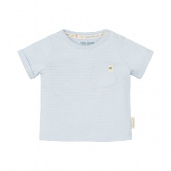 Tricou din bumbac organic - Baby Blue - Little Dutch
