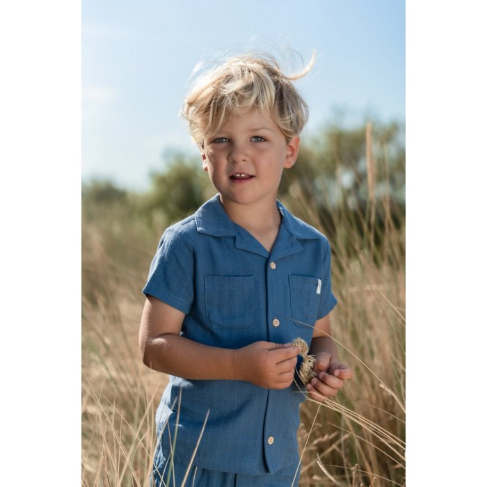 Camasa cu maneca scurta - Indigo - Little Dutch