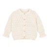 Cardigan tricotat din bumbac organic - Creme - Little Dutch