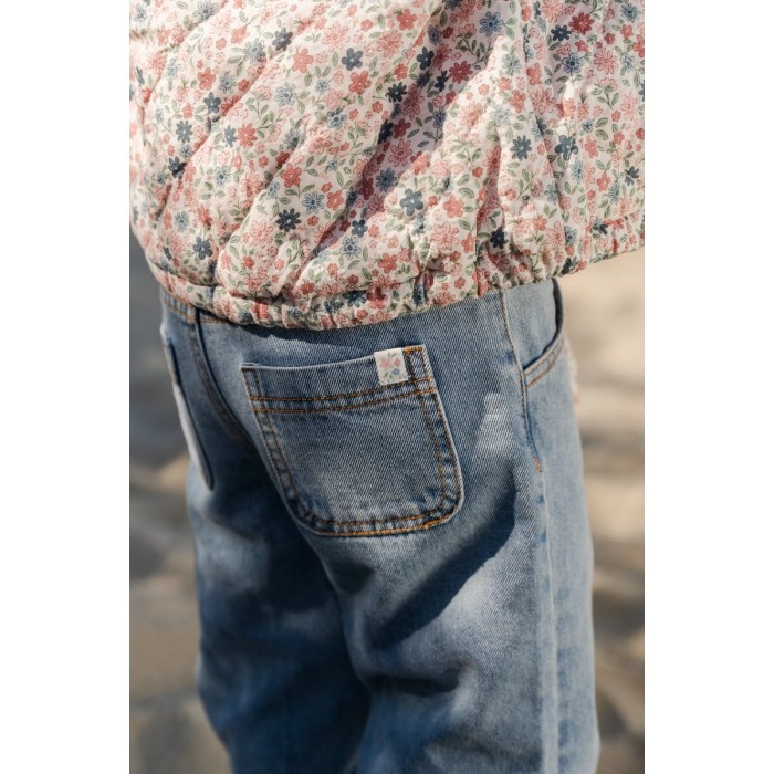 Jacheta cu volane din bumbac organic - Meadow Flowers - Little Dutch