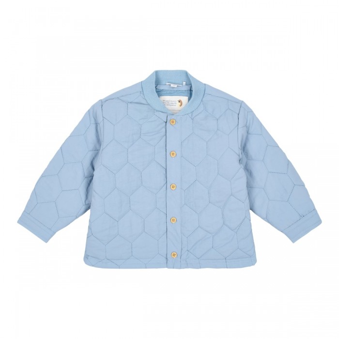 Jacheta din bumbac organic - Steel Blue - Little Dutch