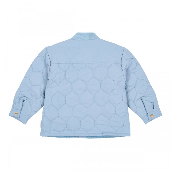 Jacheta din bumbac organic - Steel Blue - Little Dutch