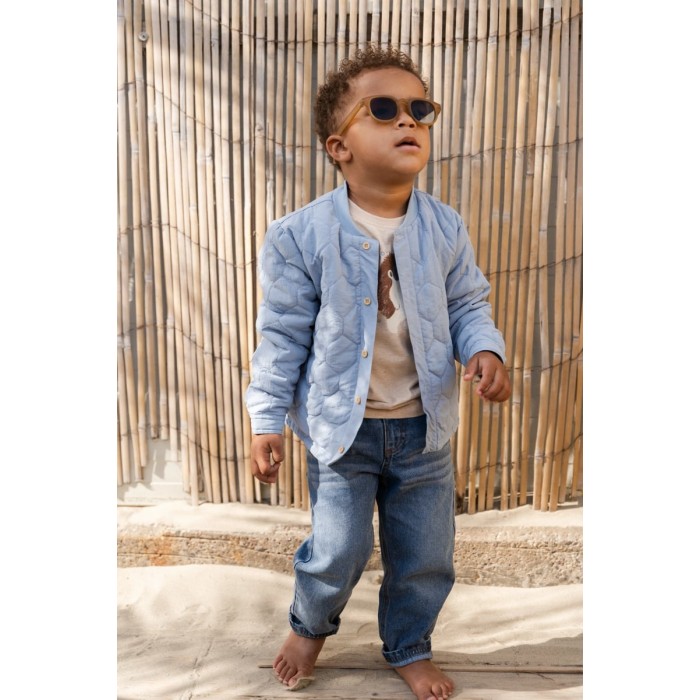 Jacheta din bumbac organic - Steel Blue - Little Dutch