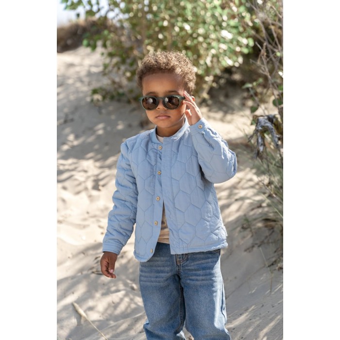 Jacheta din bumbac organic - Steel Blue - Little Dutch
