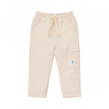 Pantaloni din bumbac organic - Sand - Little Dutch